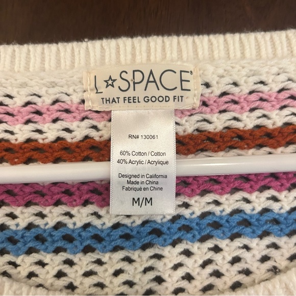 L Space On The Horizon Sweater in Sea Island Stripe Size Medium - Picture 6 of 14